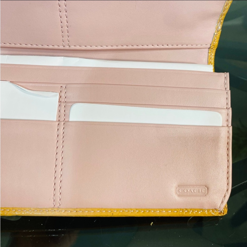 Coach Turnlock Slim Envelope Wallet C Canvas Pattern Leather - Picture 6 of 8